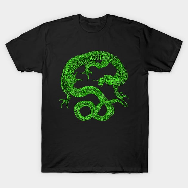 LUCKY DRAGON - GREEN T-Shirt by optimustees